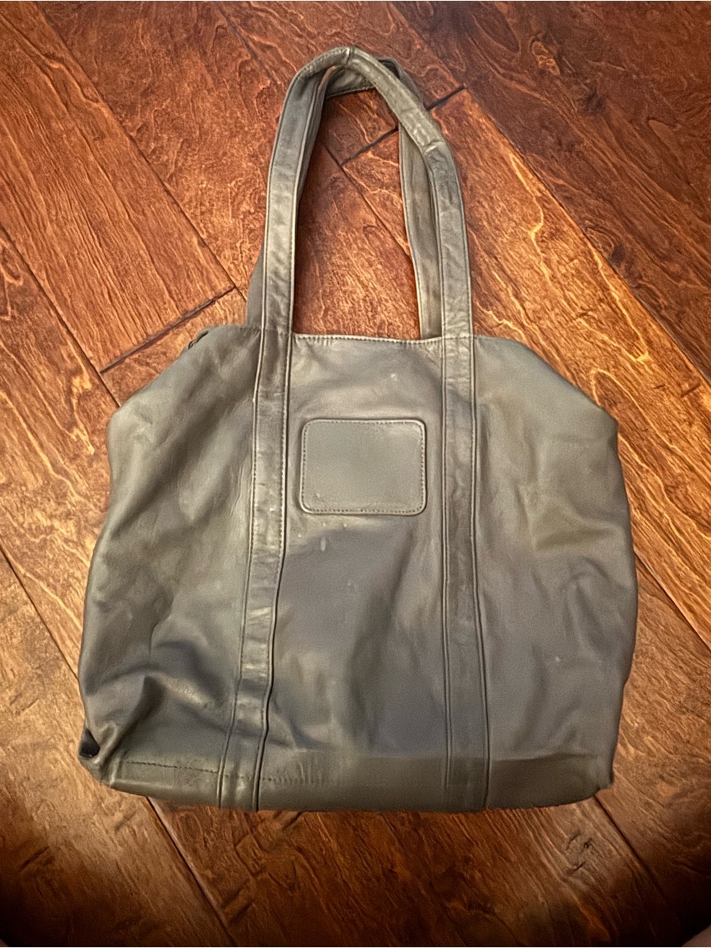 Longchamp Leather Tote in Gray